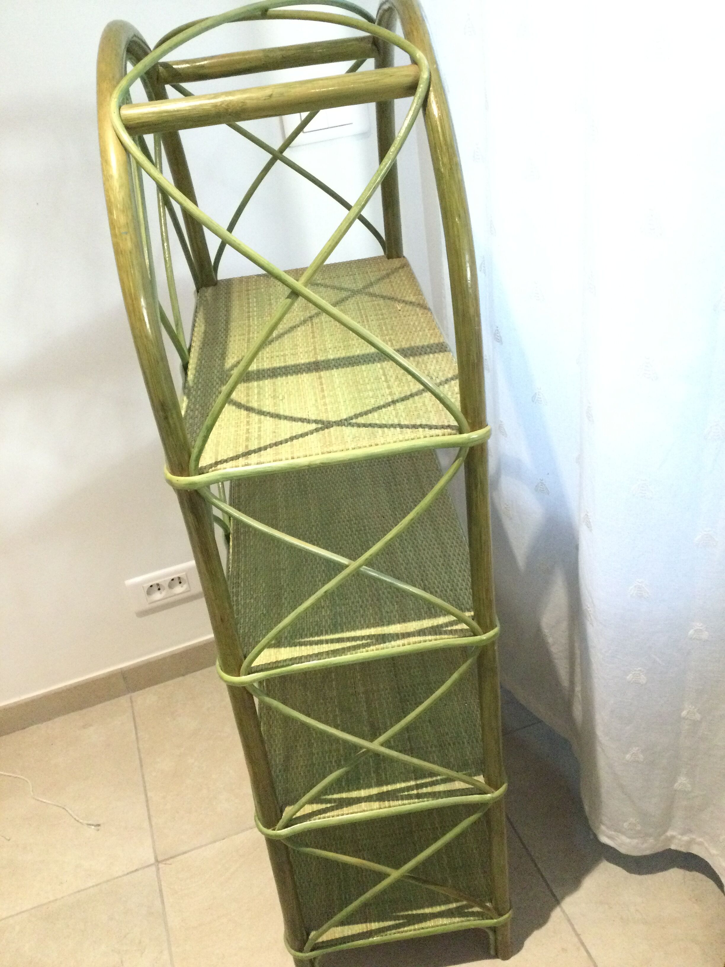 Vintage rattan shelf