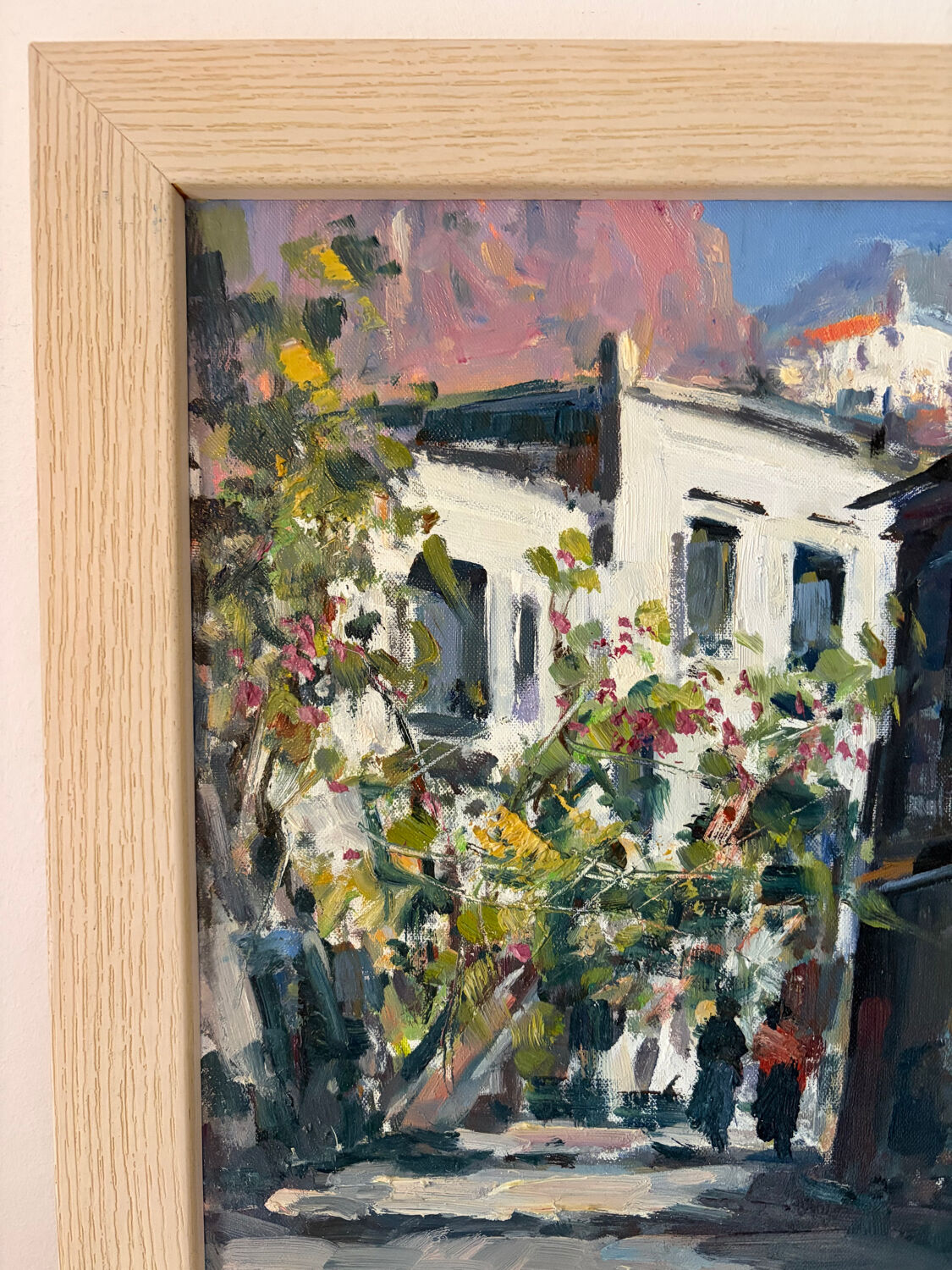 Southern alley, oil on canvas signed