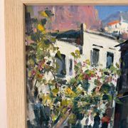 Southern alley, oil on canvas signed