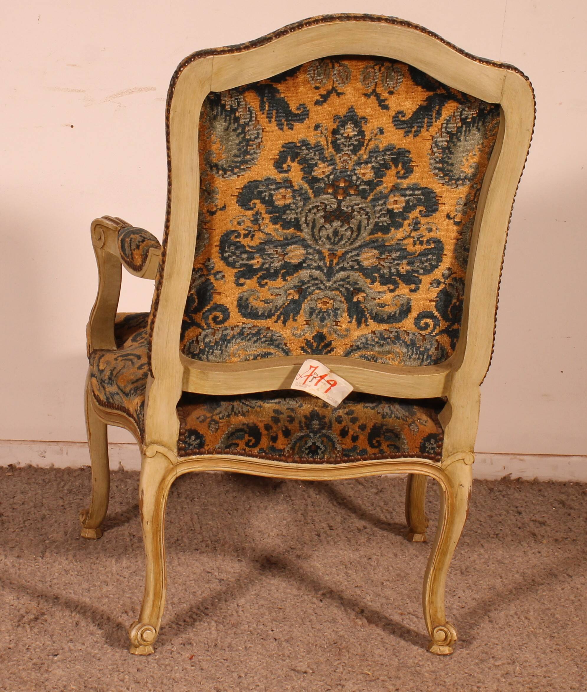 carved armchair with a Louis XV style - 19th century