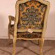 fauteuil sculpté rechampi de style louis XV -19° siècle