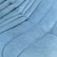 Togo lounge chair in light blue corduroy by Michel Ducaroy for Ligne Roset