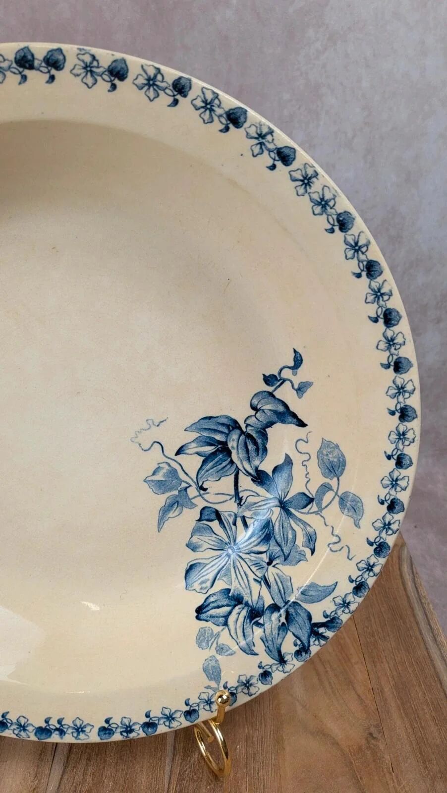 Old plate Vieillard & Cie Bordeaux – Model "clematis" Ironstone