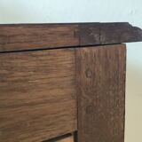 Eighteenth-century style chest of drawers in oak.