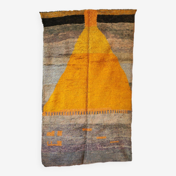 Boujad. tapis marocain jaune, 71 x 292 cm