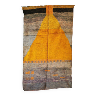 Boujad. yellow moroccan rug, 71 x 292 cm