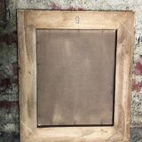 Patinated gilded wooden mirror  29x22cm