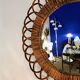 Rattan mirror from the 60's - 125x47cm