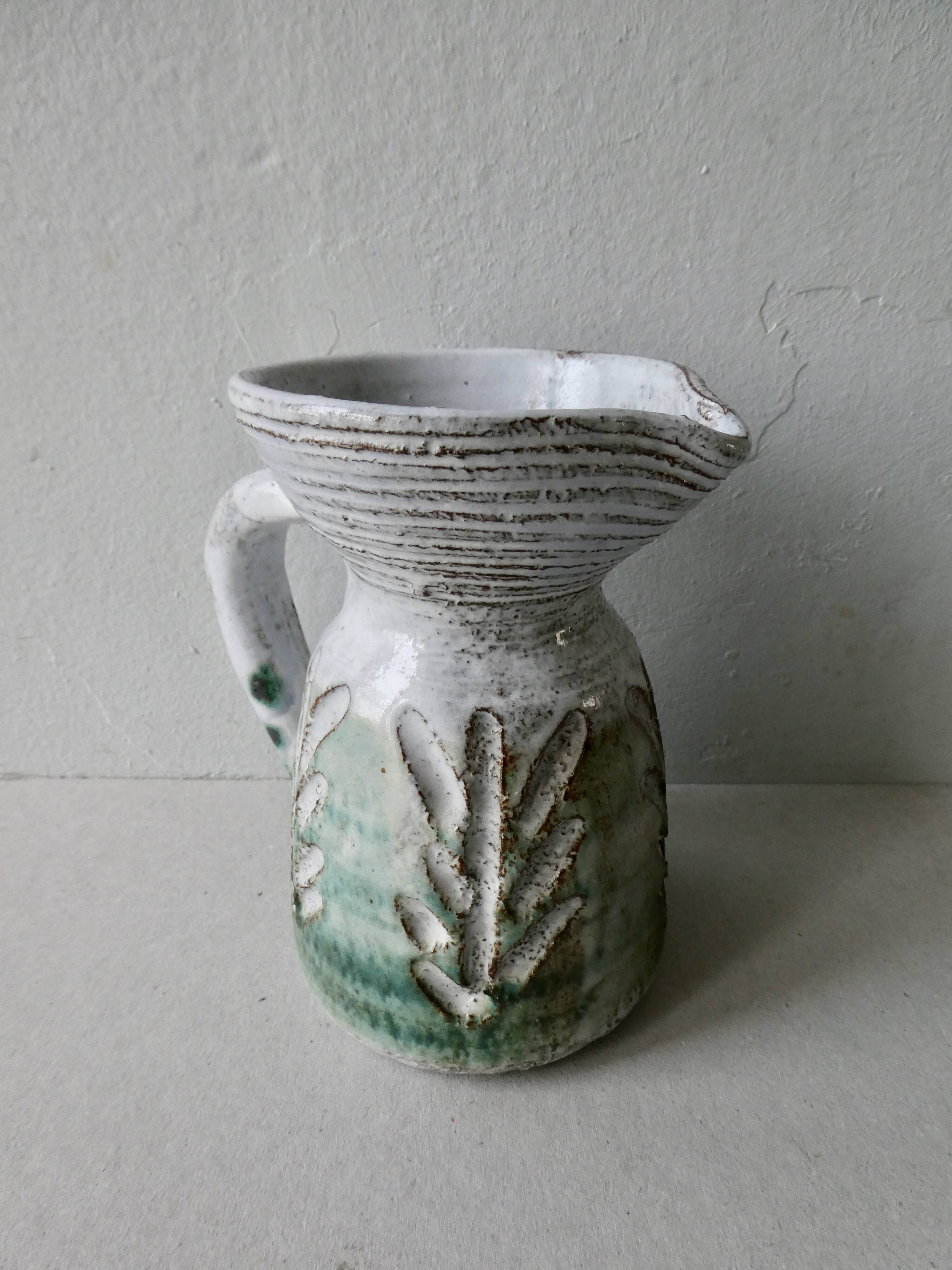 Albert Thiry ceramic pitcher, Vallauris, 1960s