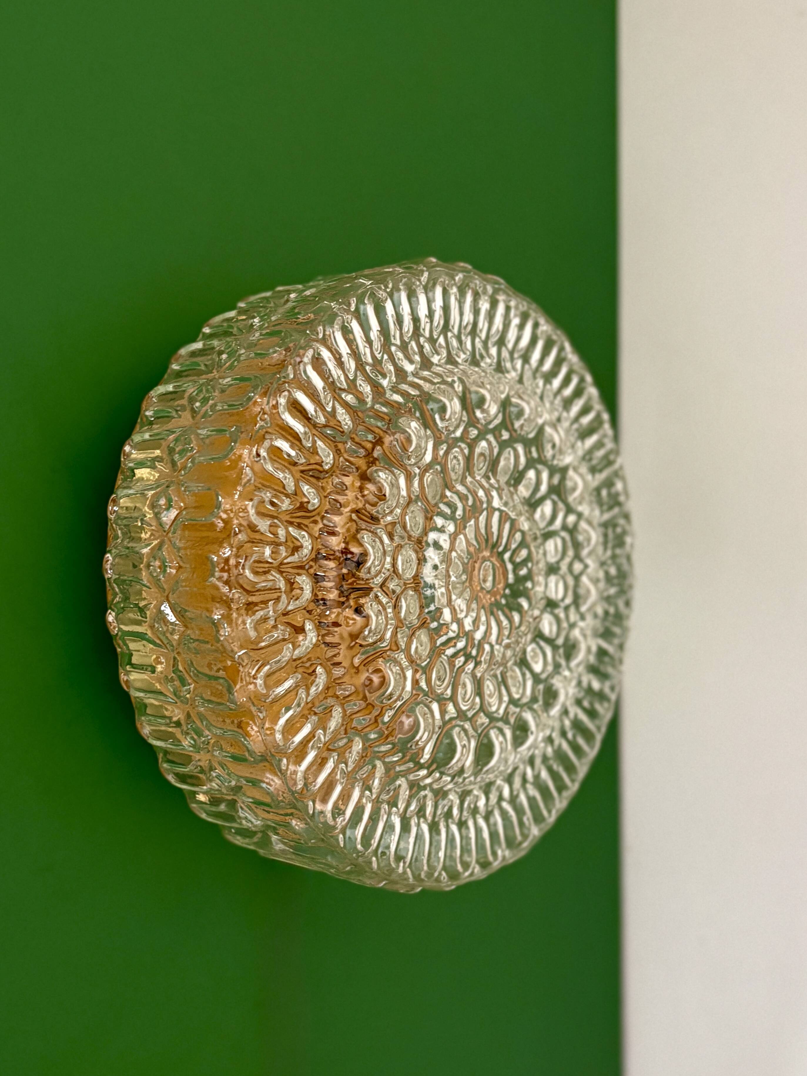 Vintage square glass globe wall/ceiling light (AX3)