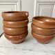 Set of 7 bowls in stoneware handmade 70s vintage