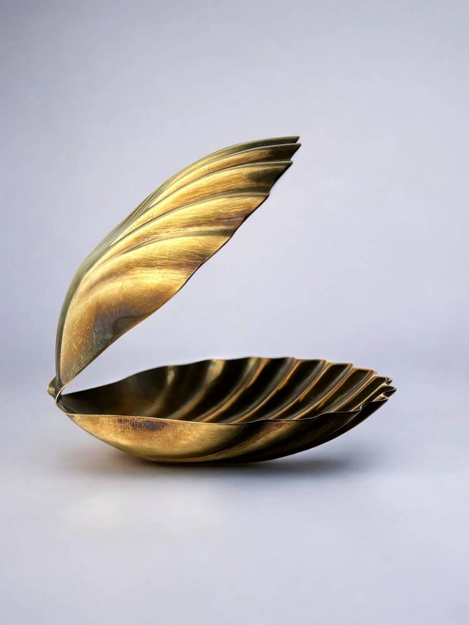 Shell vide-poches in brass, Italy, 1970s