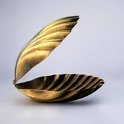 Shell vide-poches in brass, Italy, 1970s