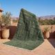 Traditional pure wool green beni ourain rug size 150x250 cm