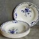 Six "grandma" plates of gien with blue flowers