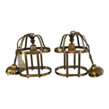 Brass lantern pendant lamp