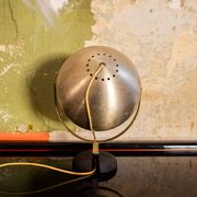 Italian table lamp in aluminium and cast iron from the 1960s.