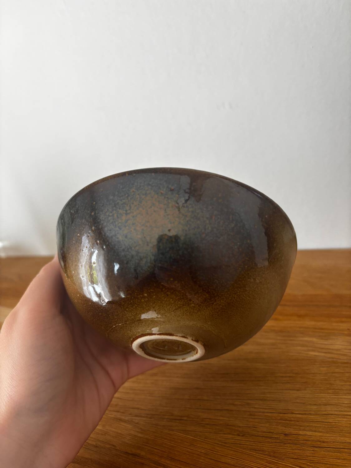 Vintage set of 3 glazed stoneware bowls Morvan pottery and other signature to iden