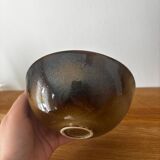 Vintage set of 3 glazed stoneware bowls Morvan pottery and other signature to iden