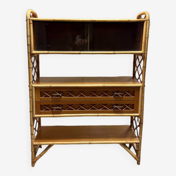 Vintage rattan shelf