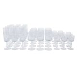 Set of crystal glasses, Italian design, 1970s, made in Italy