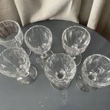 Suite of 6 nancy crystal wine or water glasses