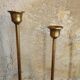 Scandinavian brass candle holders