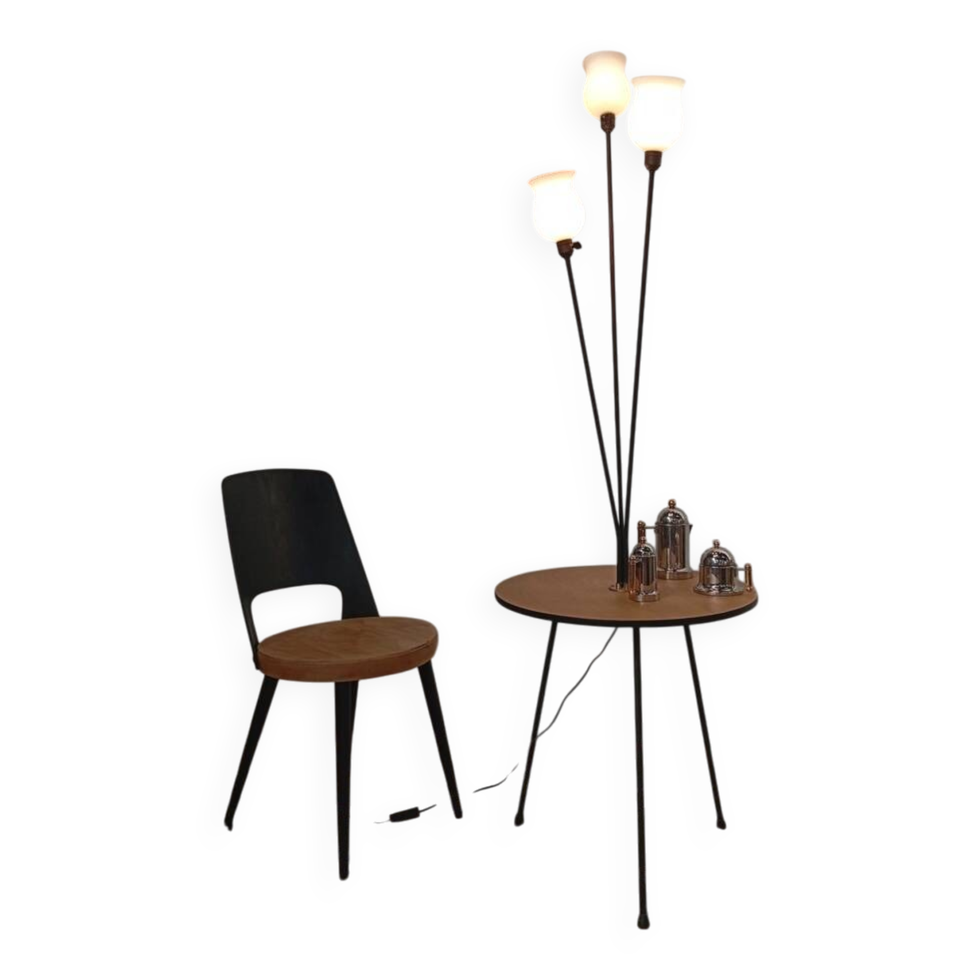 1950s tripod floor lamp