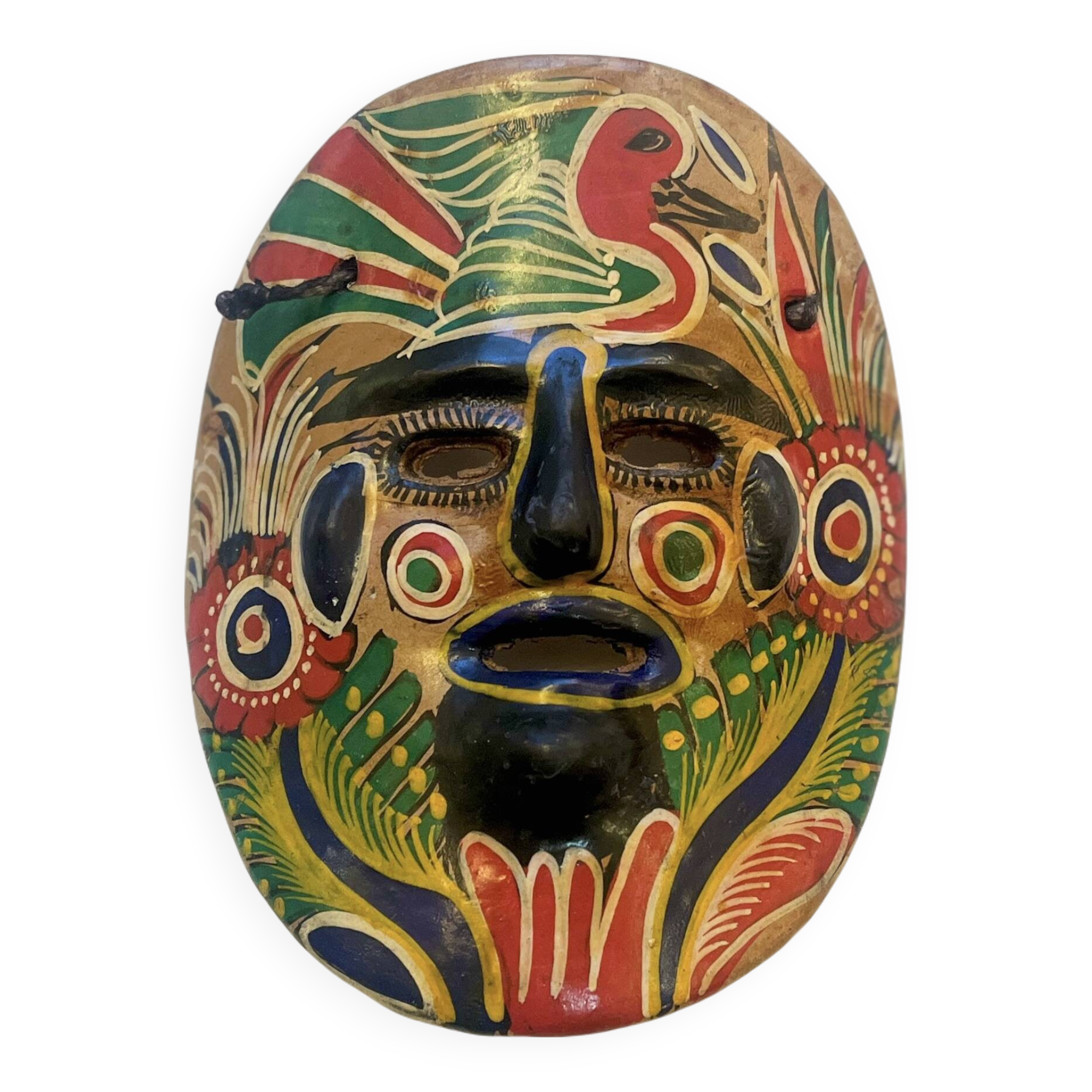 Colored terracotta mask, Mexico 1970s