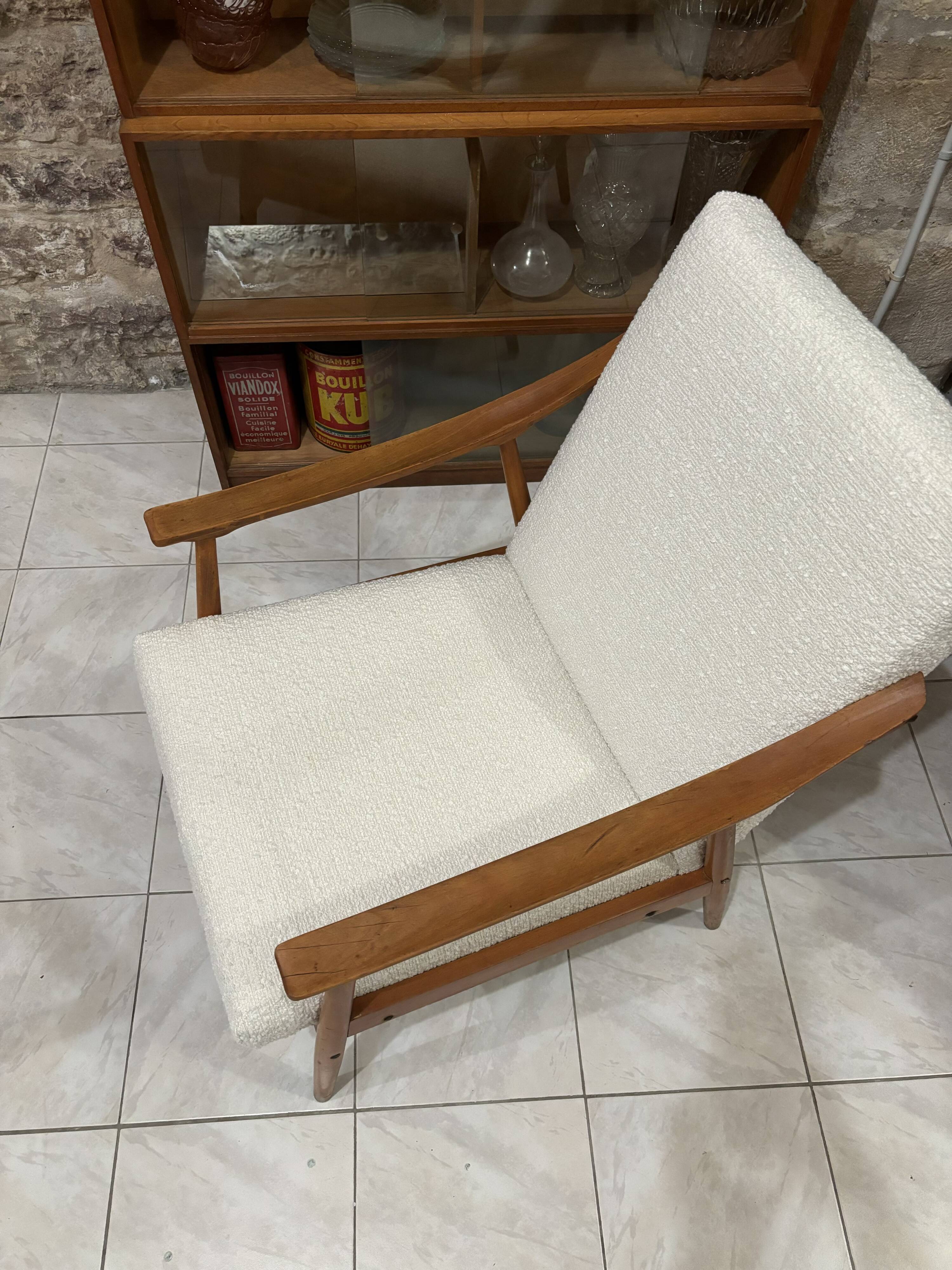 60s armchair reupholstered in loop