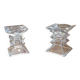 Pair of Bohemian crystal candlesticks