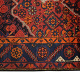 Handmade vintage persian rug traditional red wool rug- 142x187cm
