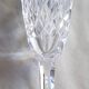 Champagne flutes from the Chantilly service by Cristallerie Saint-Louis.