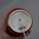 Red and white plastic space age table lamp, 1960s