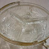Chiseled glass plate