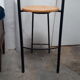 pair stool bar design vintage 1980 black metal wood