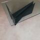 Black metal and glass coffee table