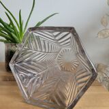 Vase en verre pressé