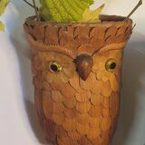 Wicker basket owls