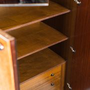 Wooden wardrobe cabinet design 70s vintage modernariato
