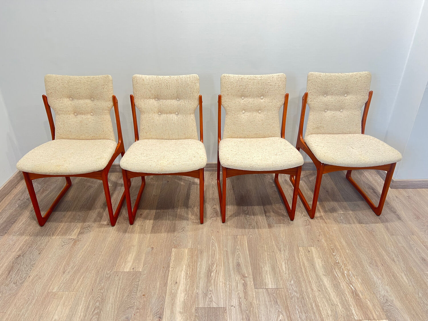 Set of 4 Scandinavian teak chairs by Vamdrup Stolefabrik