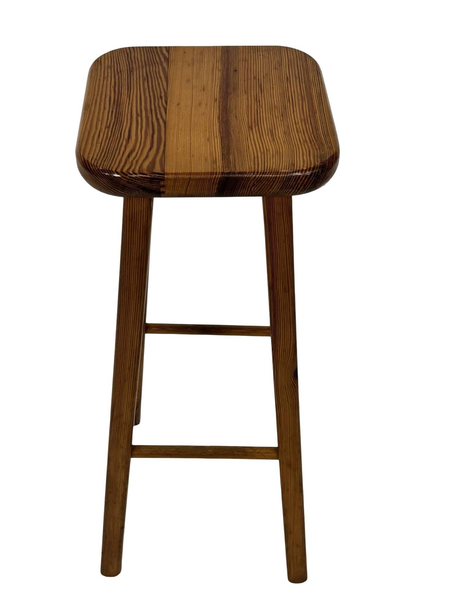Vintage bar stool plant stool pinewood pinewood 1960s