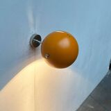 Mid-century Danish space age yellow ball wall lamps by Louis Poulsen, 1960s, set of 3.
