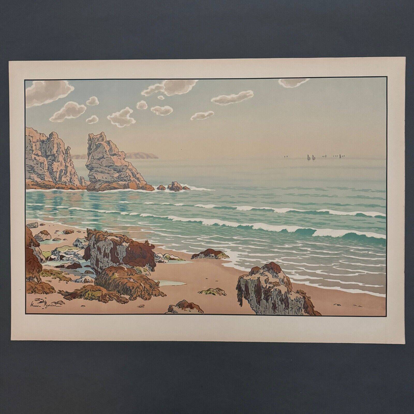 Lithograph by Henri Rivière, Aspects of Nature - The Sea