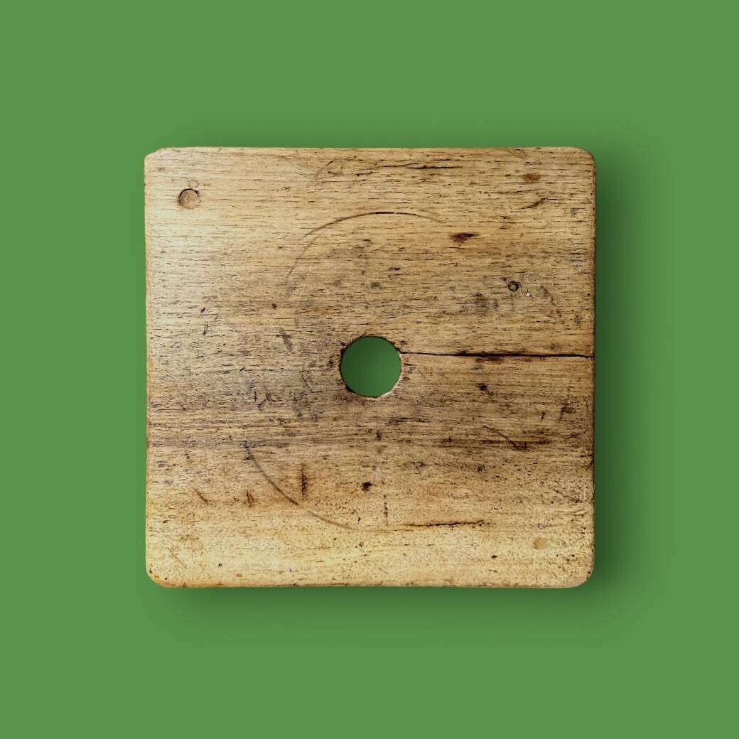 Old rustic wooden stool – handcrafted