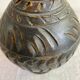 Ringed terracotta vase