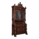 Antique neo-baroque display cabinet carved in walnut, Italy, 19th century