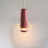 Pink conical pendant lamp from Evenblij, The Netherlands 1960's