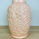 Art deco vase St Clément pigeon model, pink ceramic
