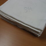 8 damasal table towels monogrammed flower sh